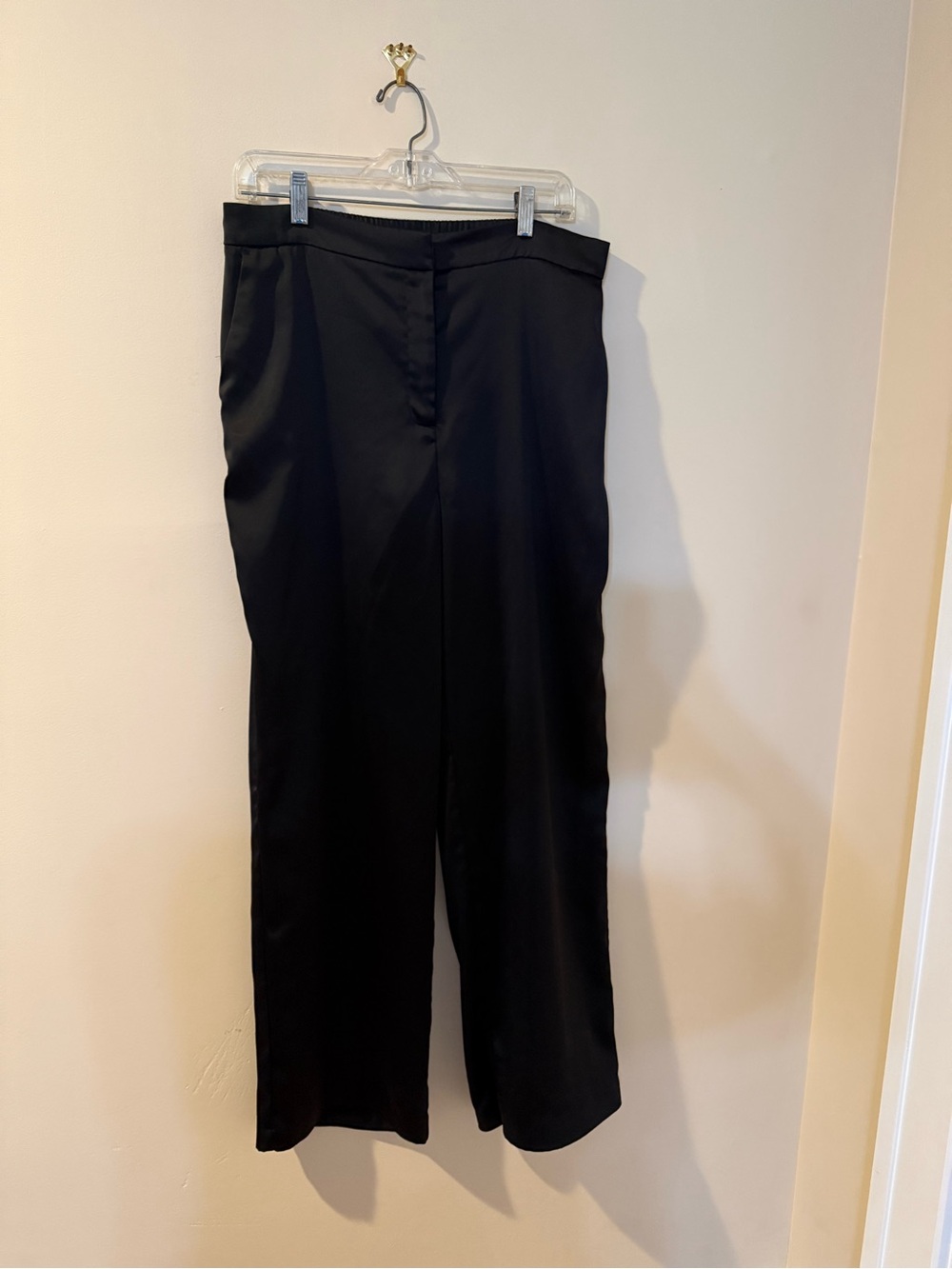 Rachel Zoe Satin High Waisted Wide Leg Pants